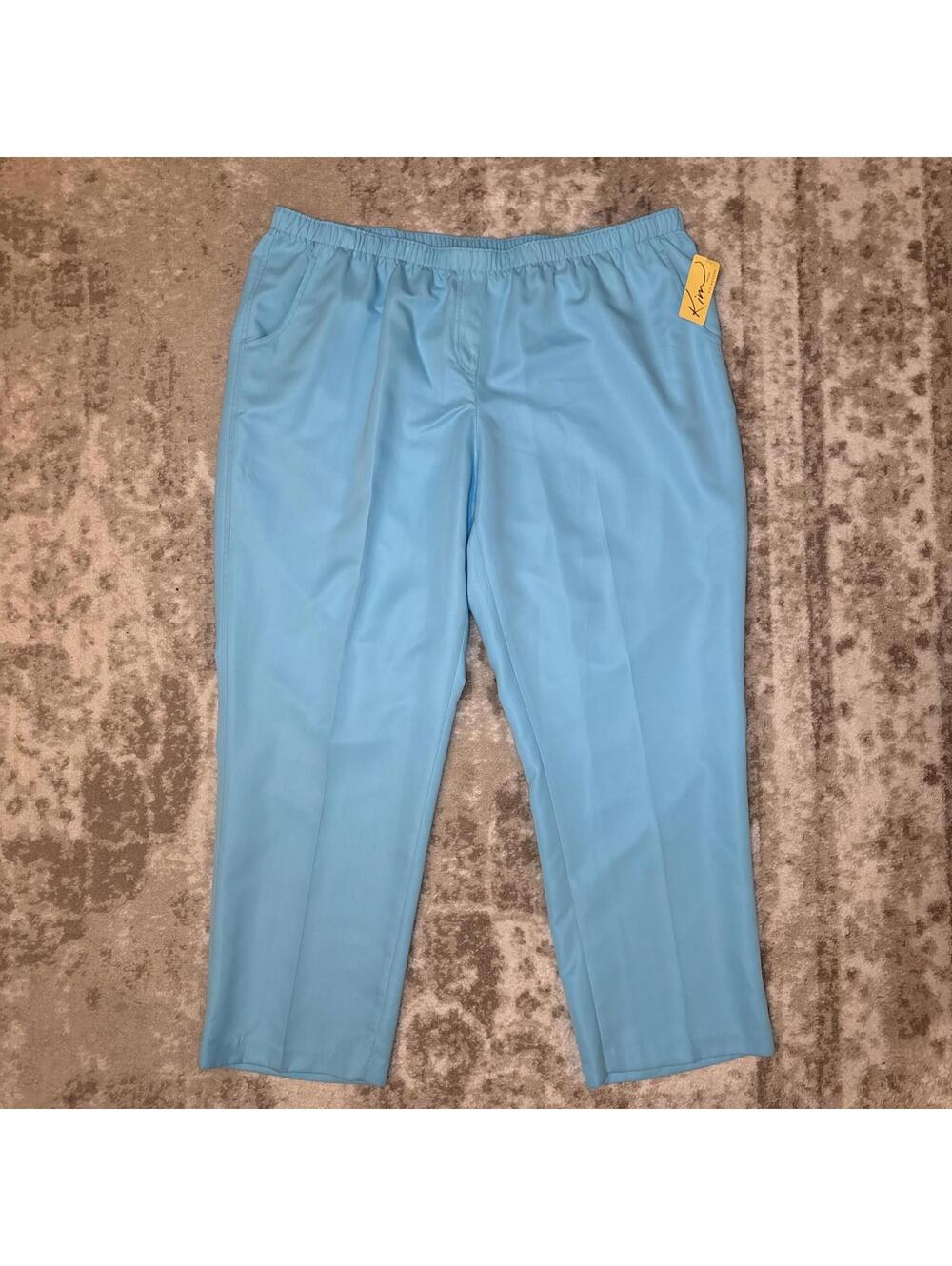Kim Rogers Pants Women's NWT 24W, Baby Blue, Stretch, Pockets, Casual Comfort